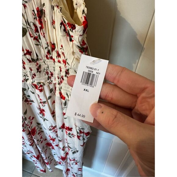 NWT Old Navy Roses Sleeveless Fit Flare Smocked Midi Cami Dress Size XXL 763362 - Picture 6 of 12